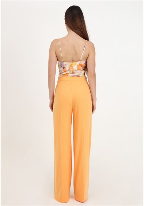 Orange women's palazzo trousers in sablé crepe PATRIZIA PEPE | 2P1603/A049R824